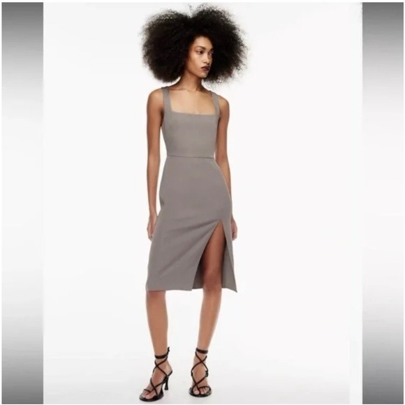Aritzia’s babaton 90’s slit dress Pewter Grey - Picture 1 of 6